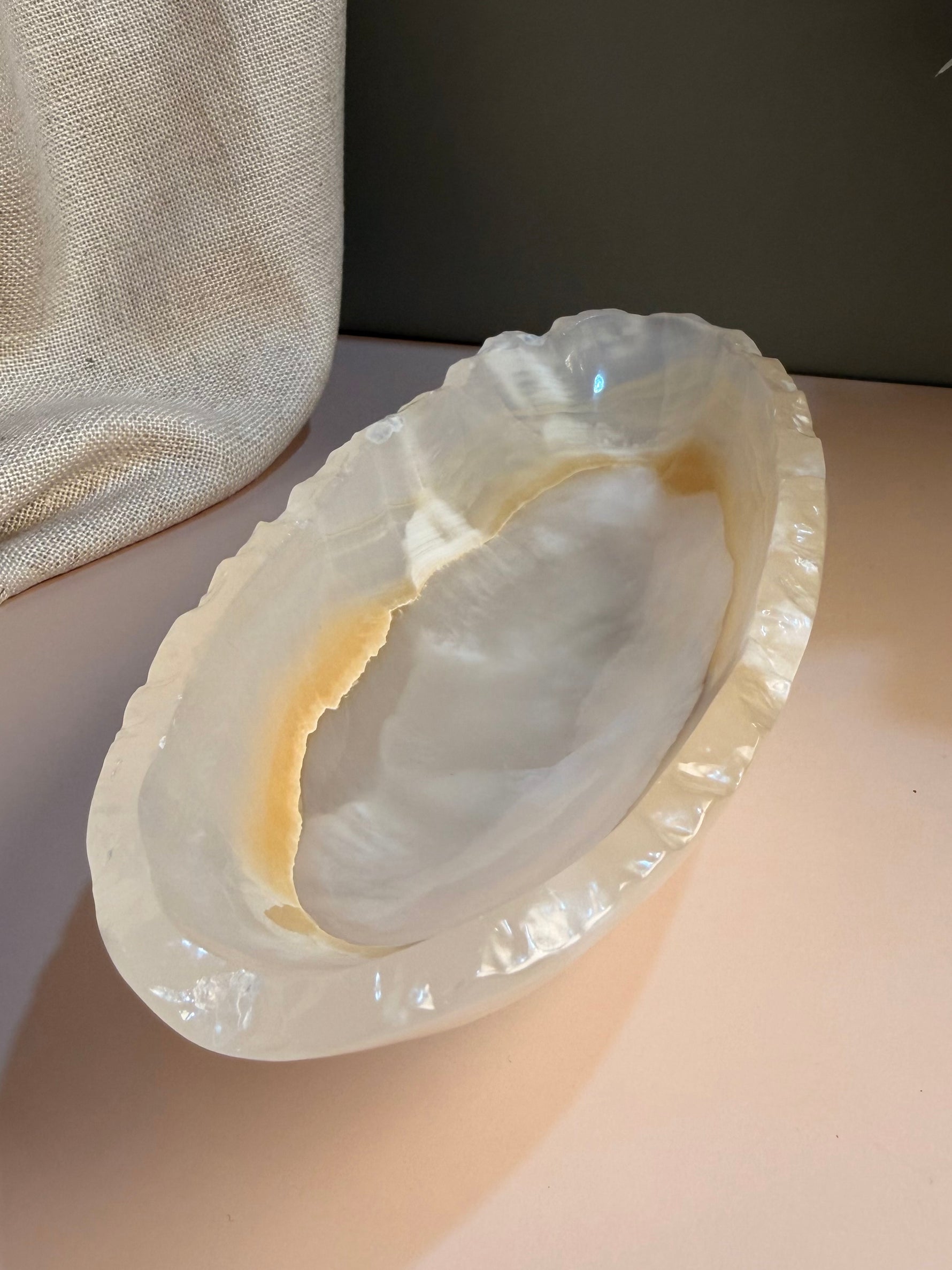 Mexican Onyx Canoe Bowl