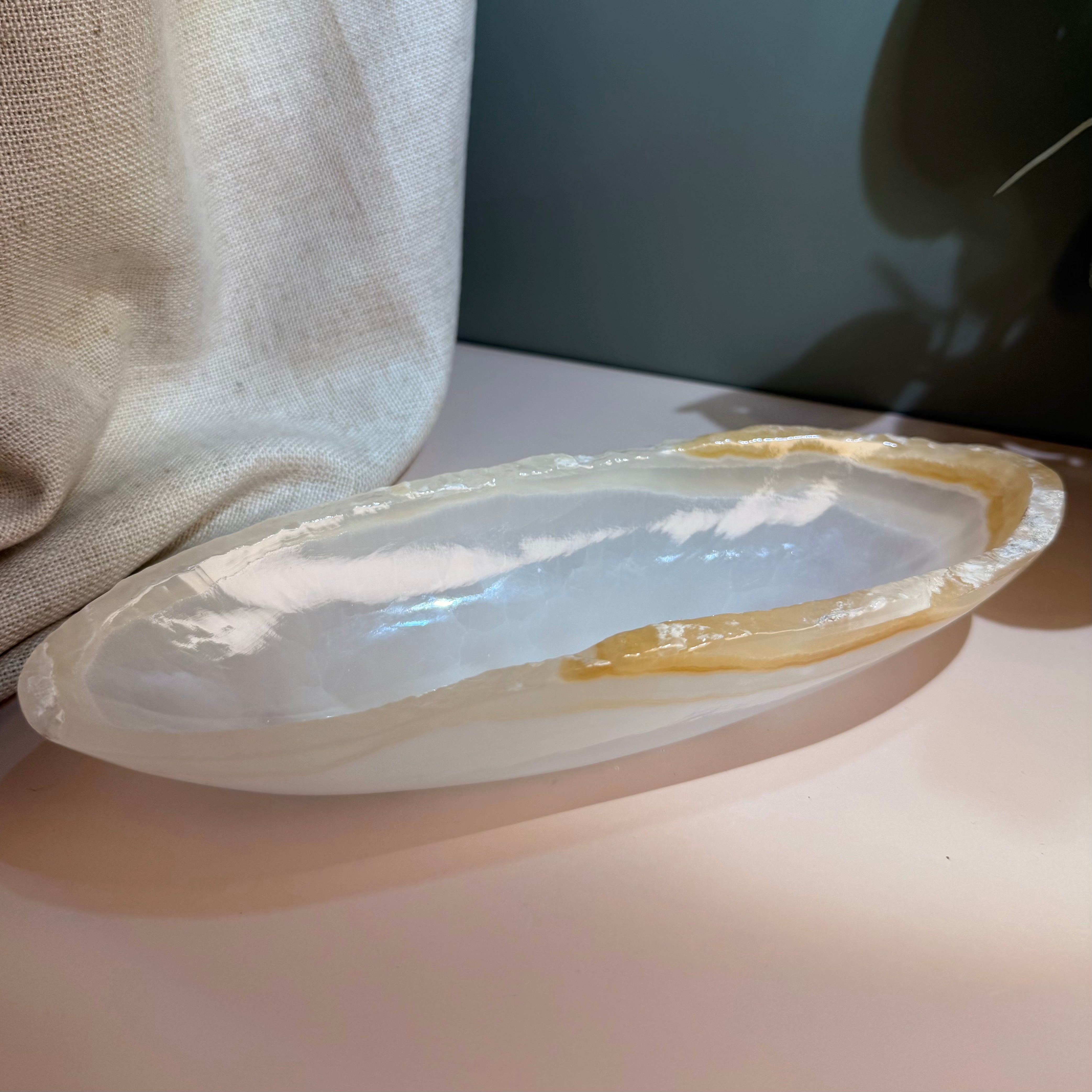 Mexican Onyx Canoe Bowl