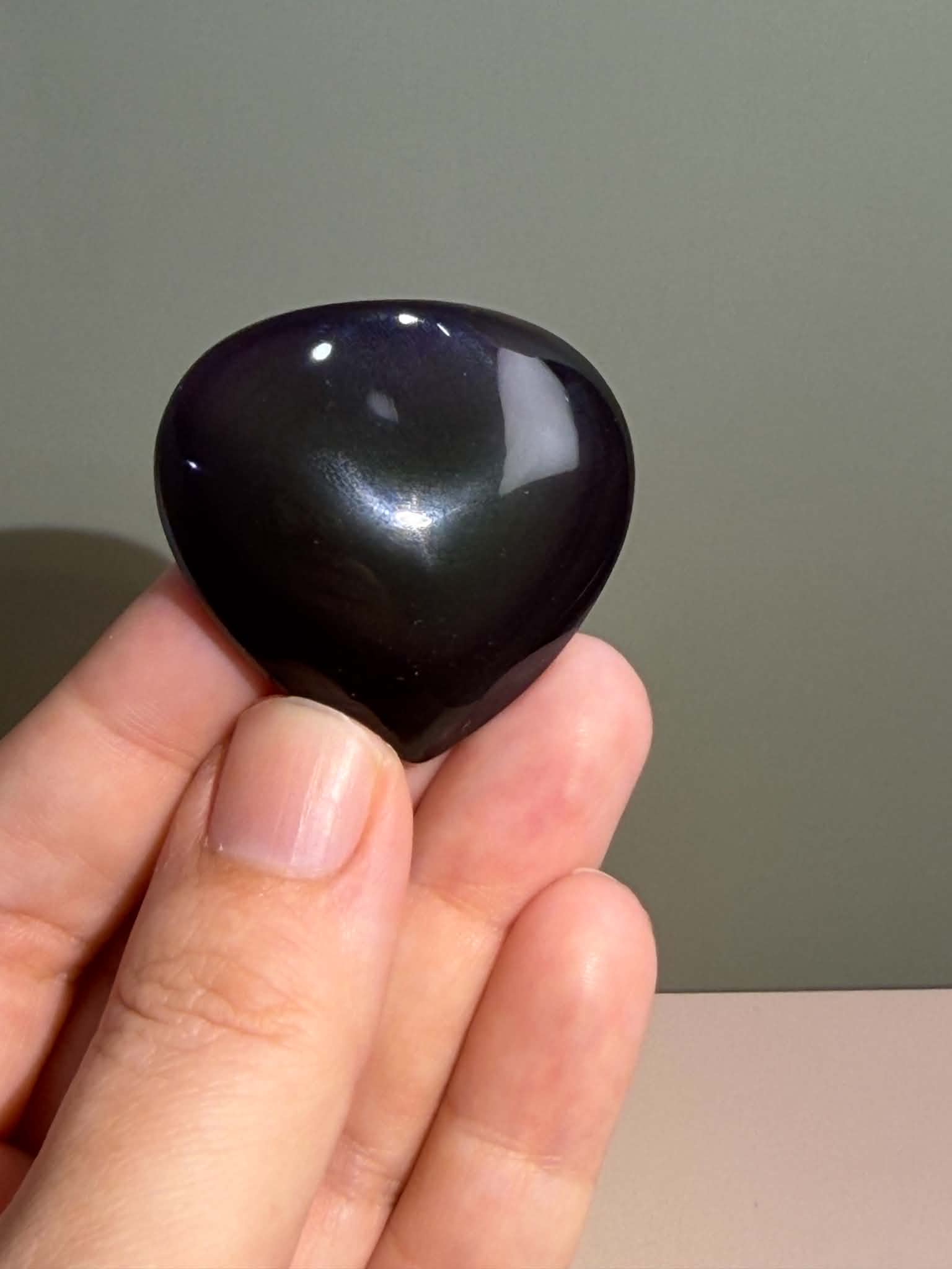 Rainbow Obsidian Heart