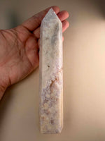 Pink Amethyst Flower Agate Tower (Damaged Tip)