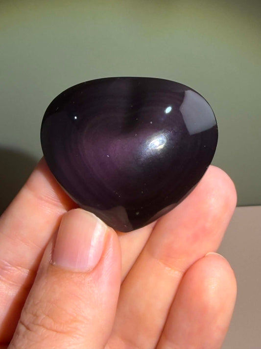 Rainbow Obsidian Heart