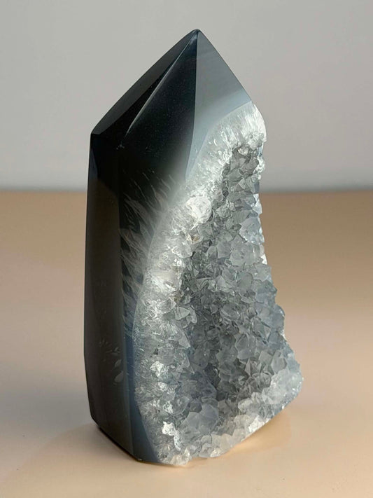 Agate Tower with Druzy